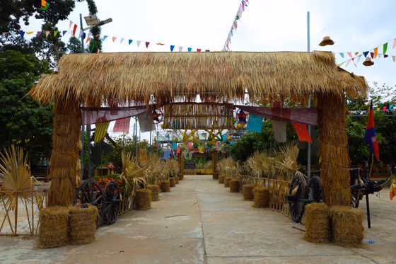 Traditional Khmer New Year Straw Gate បុណ្យចូលឆ្នាំខ្មែរ