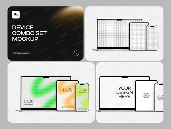 Free Multi Device Mockup Set for Responsive Design Display