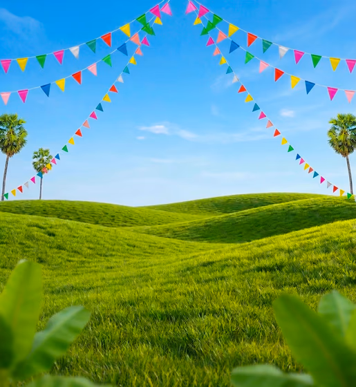 Khmer New Year ពិធីបុណ្យចូលឆ្នាំខ្មែរ Festive Field Background