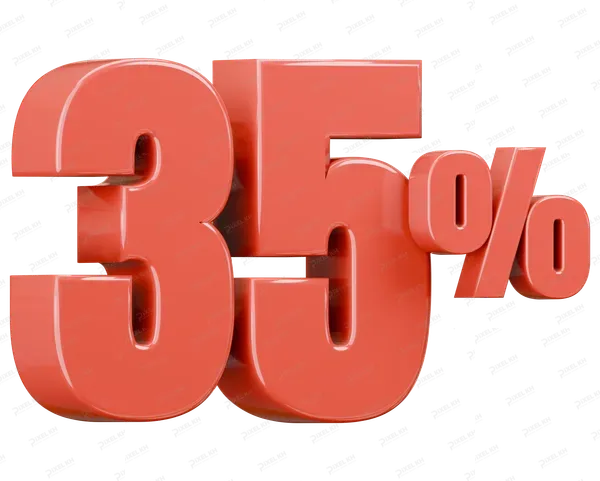 Thirty five percent discount 3D render