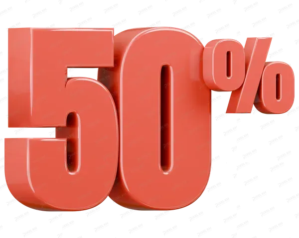 Red Fifty Percent Off Sale Sign