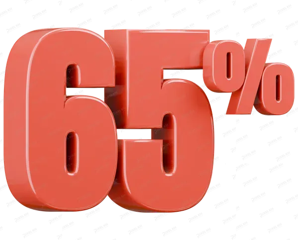 Red Sixty Five Percent Discount Sign