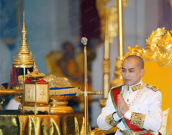 King Norodom Sihamoni Royal Ceremony Cambodia Portrait