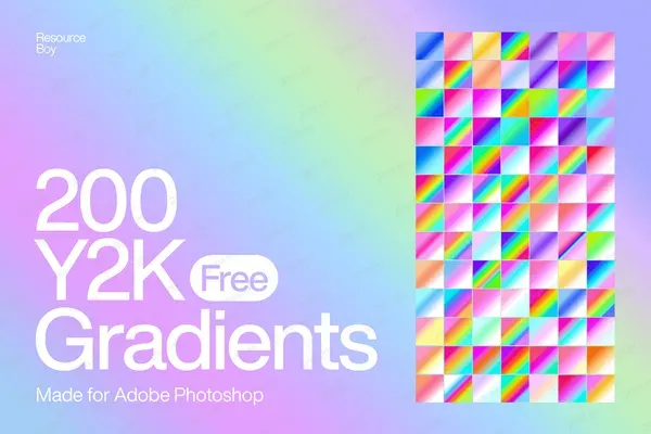 Y2K Photoshop Gradients Set Retro Vintage Aesthetic