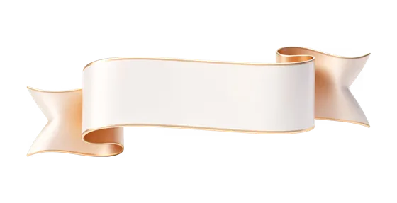 Elegant Gold Ribbon Banner Empty Space