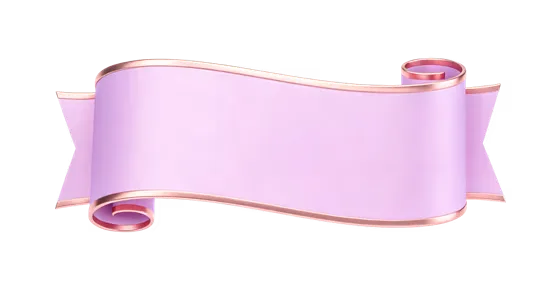 Elegant Purple Rose Gold Scroll Banner Template
