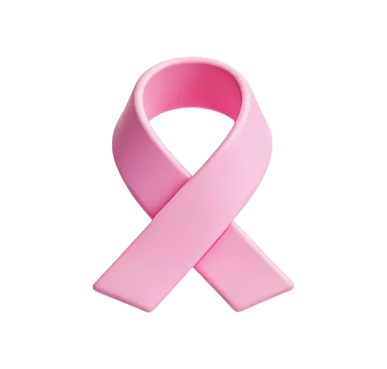 Pink Ribbon Breast Cancer Awareness Icon Support
