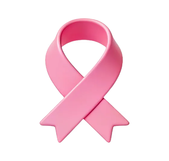 Breast Cancer Awareness Pink Ribbon Symbol Isolated