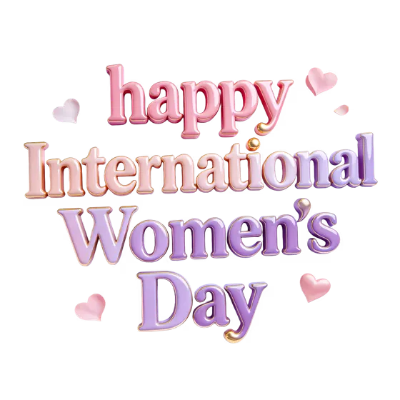 Happy International Women's Day Festive Typography