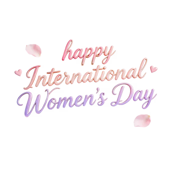 Happy International Women's Day Festive Typography