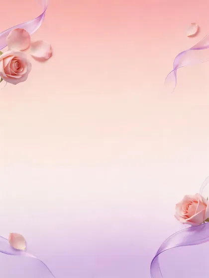Pink Purple Floral Ribbon Border Background