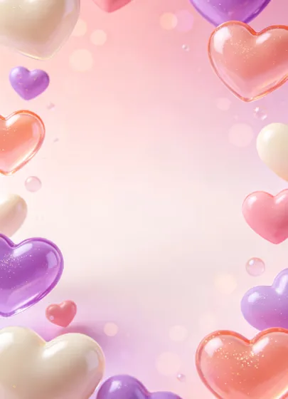 Valentines Day Hearts Love Bokeh Background