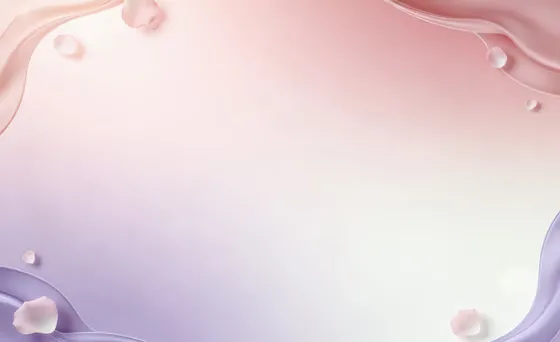 Elegant Gradient Background with Silk Fabric Petals