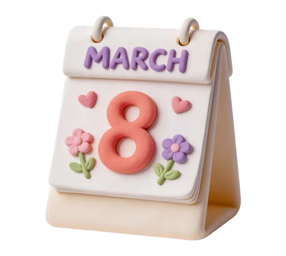 International Women's Day March 8th Calendar