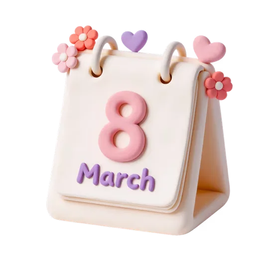 International Women's Day March 8 Calendar