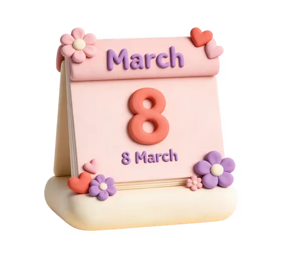 International Women's Day March Eighth Calendar