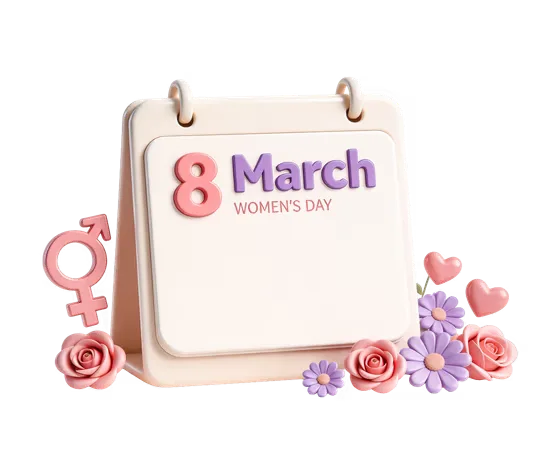 8 March International Women's Day Calendar