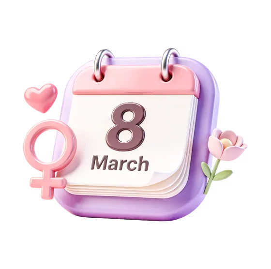 International Women's Day March 8 Calendar