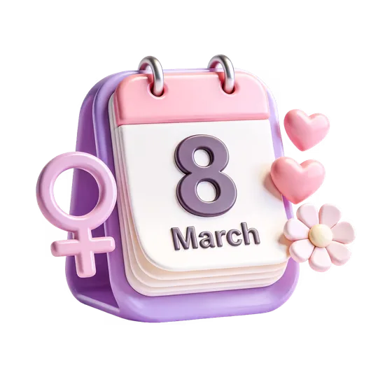 International Women's Day Calendar Feminine Celebration