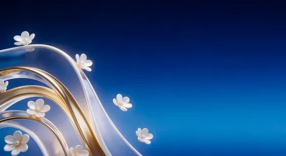Elegant Golden 3D March 8th Design