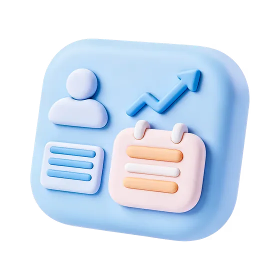 Modern Business Data Management Dashboard Icon