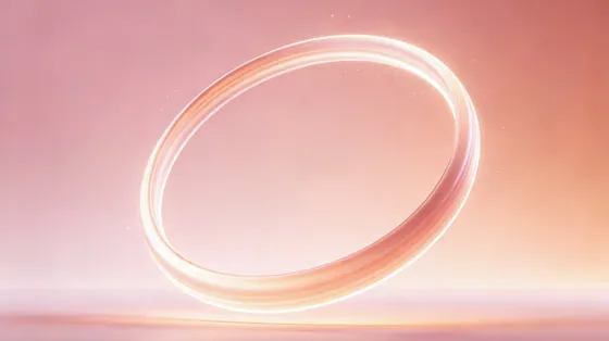 Glowing Abstract Ring on Gradient Background