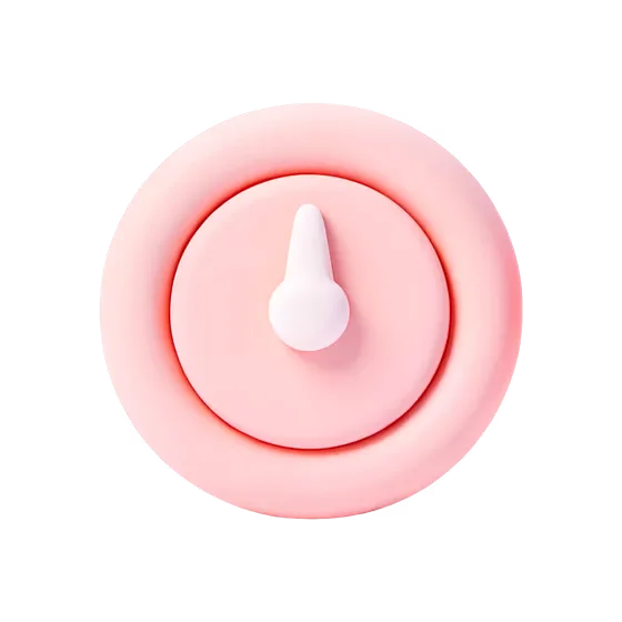3D Pink Minimalist Timer Control Interface Icon