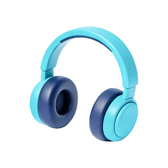 Vibrant Blue Navy Over-Ear Headphones