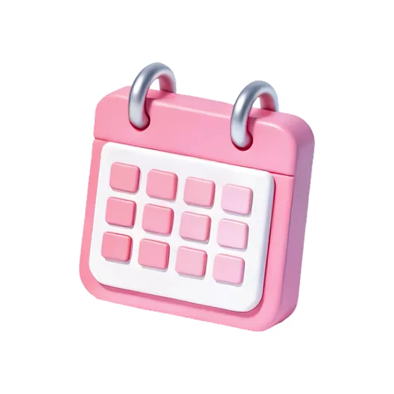 Pastel Pink Calendar Event Schedule Illustration