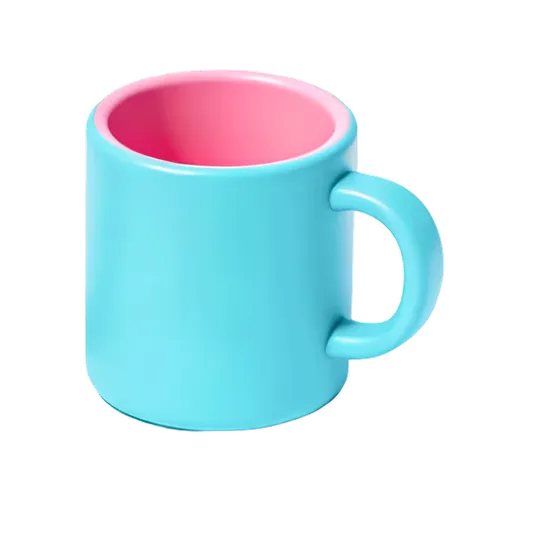 Vibrant Teal Pink Coffee Mug 3D
