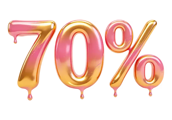 Seventy Percent Dripping Pink Gold Discount