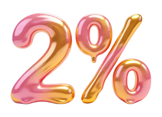 Shiny Liquid Gold Pink Two Percent