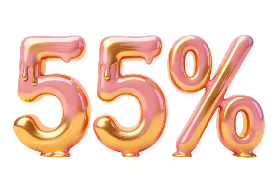 Glossy Pink Gold Fifty Five Percent