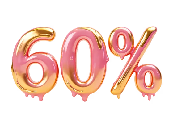 Sweet Pink Gold 60% Sale Illustration