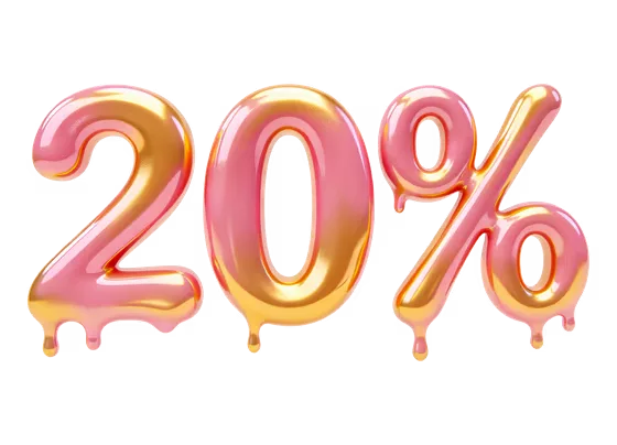 Vibrant 20 Percent Discount Sale Symbol