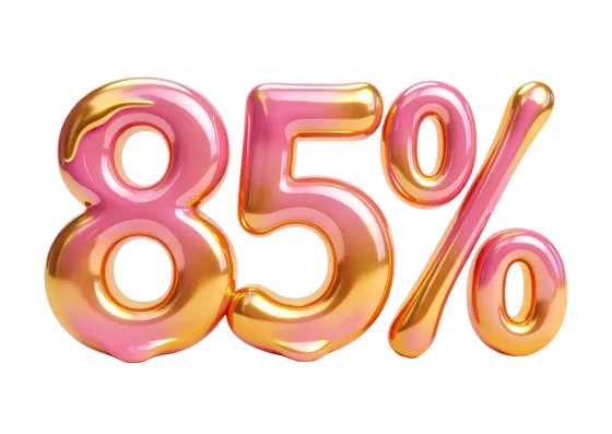 Glossy Pink Gold 85% Discount Promotion