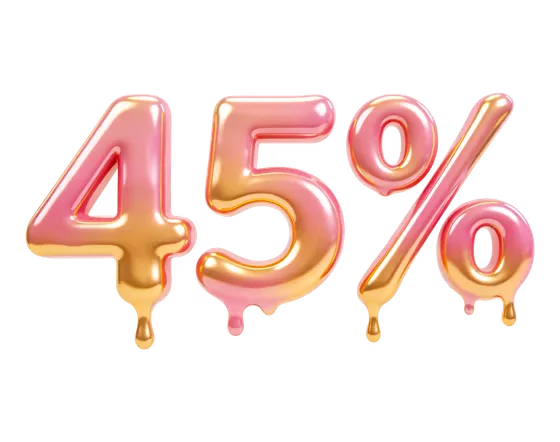 Glossy Pink Gold Dripping 45 Percent