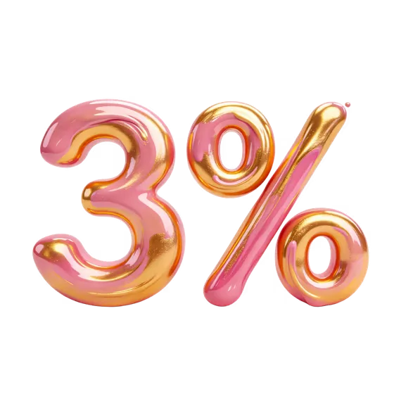 Modern Glossy Three Percent Financial Concept