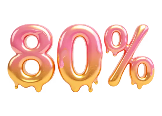 Glossy Pink Gold 80 Percent Discount