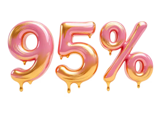 Glamorous 95 Percent Pink Gold Dripping
