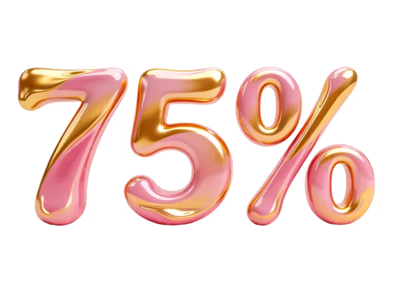 Luxurious 75 Percent Business Marketing Concept