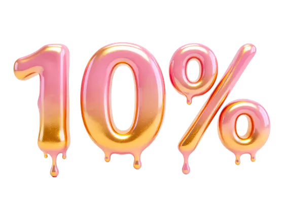 Shiny Pink Gold Ten Percent Discount