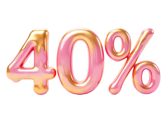 Stylish 40 Percent Sale Discount Promotion