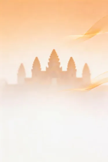 Soft Golden Khmer Temple Abstract Background