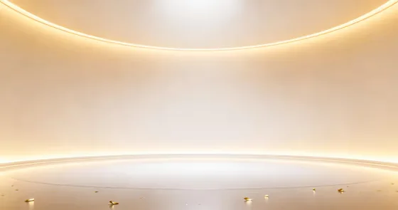 Elegant Empty Stage Golden Display Background
