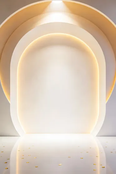 Elegant Modern Arched Stage Display Background