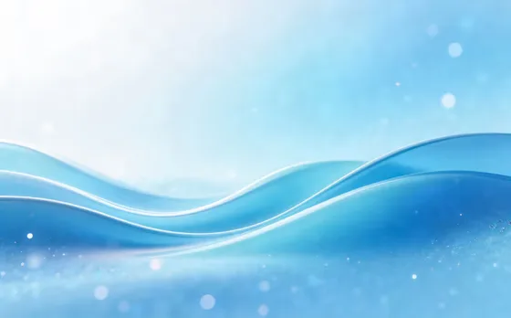 Soft flowing blue waves abstract background