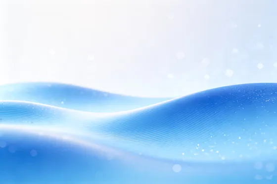 Abstract Blue Wave Particle Bokeh Background