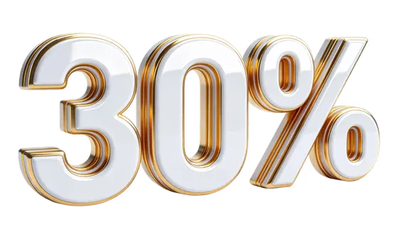 Luxury Gold White 30% Discount Concept