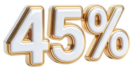 Premium 45% Gold White 3D